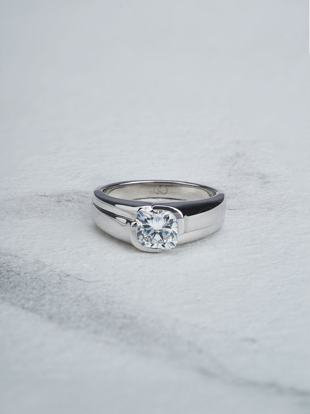 Asscher Diamond Band