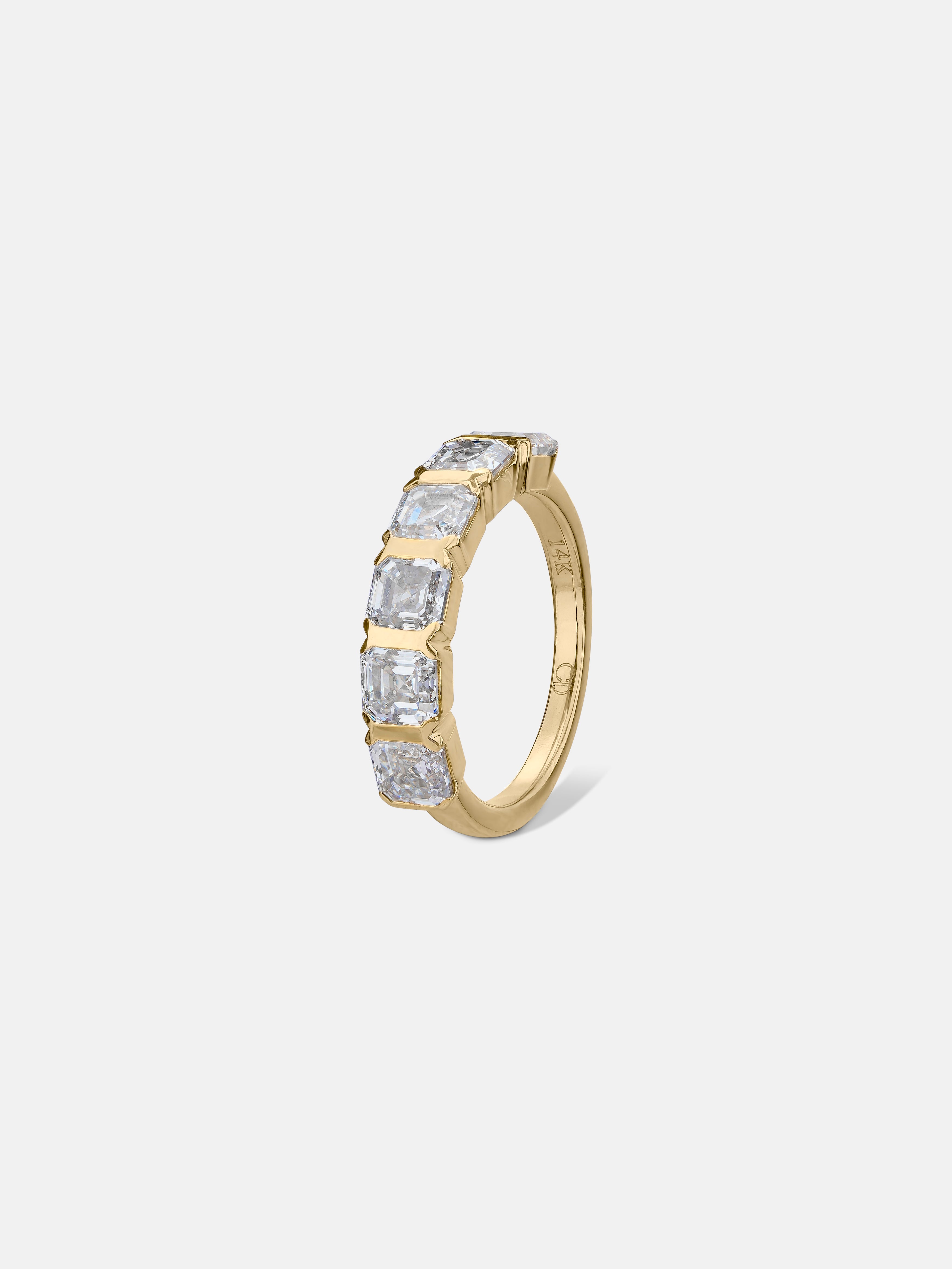Asscher Half Eternity Ring