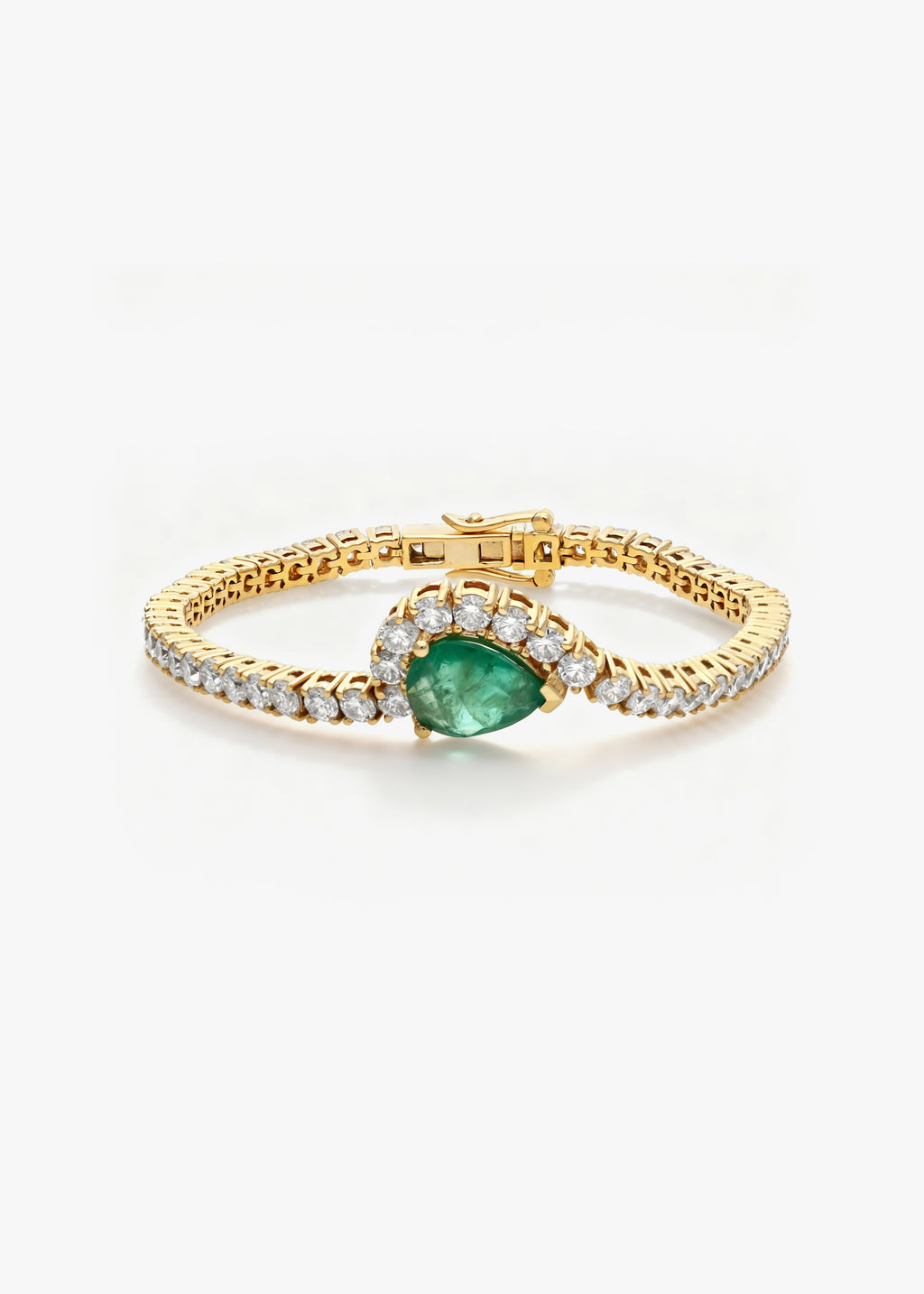 Emerald Pear Tennis Bracelet