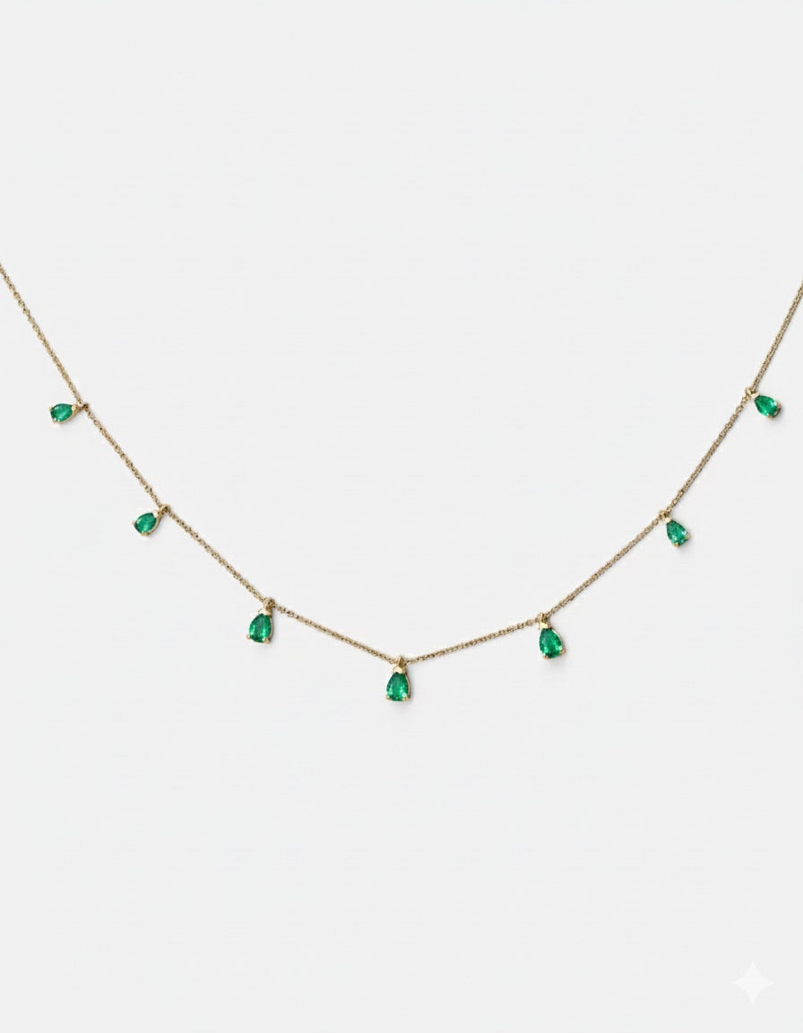 Emerald Dewdrop Necklace