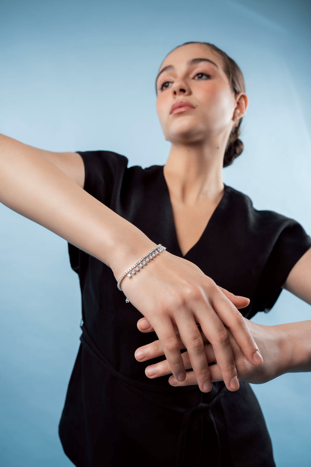 Dangling Diamonds Tennis Bracelet